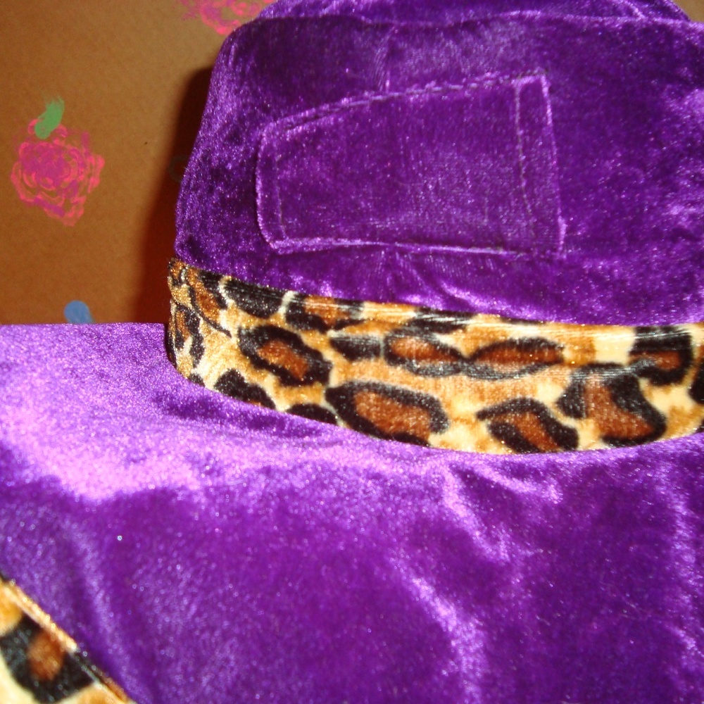 Elope Costume Pimp Hat - Purple & Leopard - Picture 4 of 8